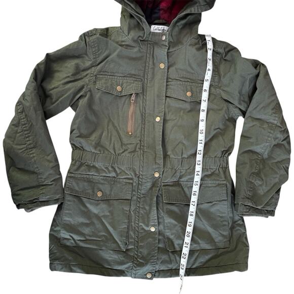Coffe Shop Kids Olive Green Twill Hooded
Utility Jacket Size L (14) - Picture 5 of 9